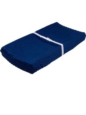Navy Blue Textured Baby Changing Pad Cover